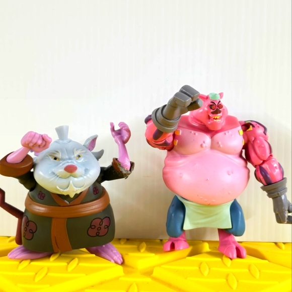 Set Of 2 2018 Playmates TMNT Meat Sweats 5" Action Figures - Picture 1 of 10